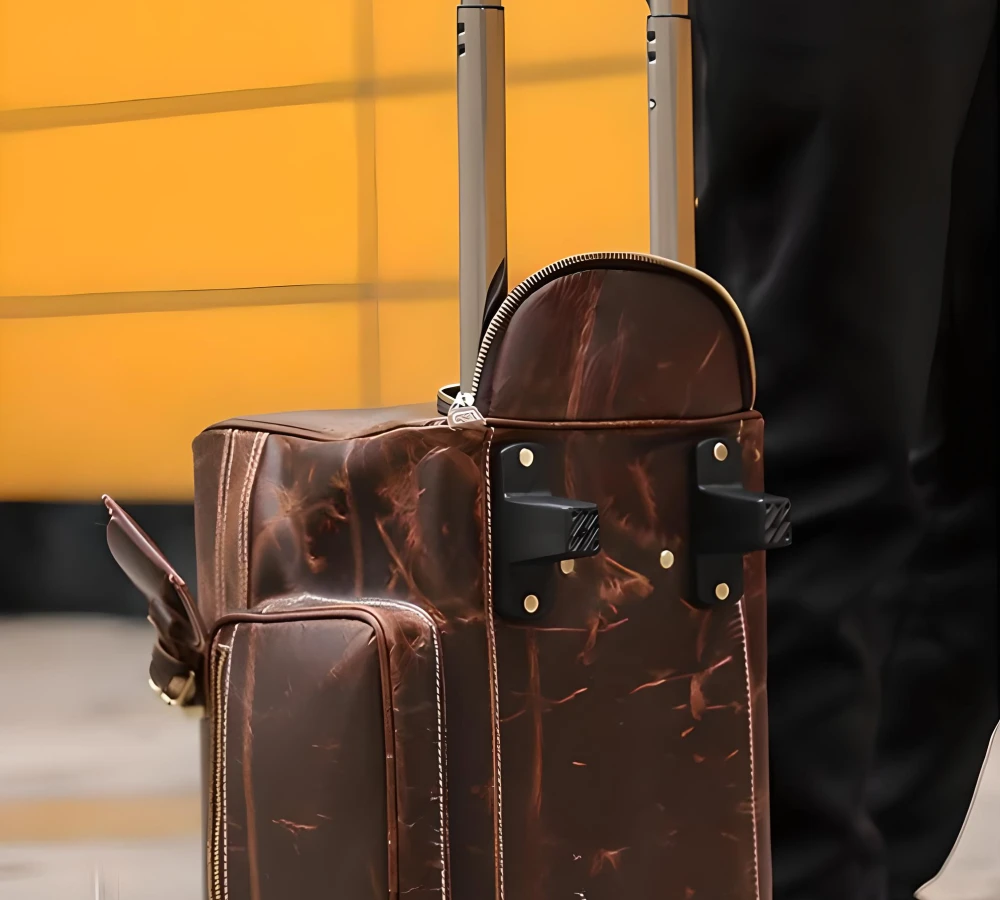leather duffle carry on